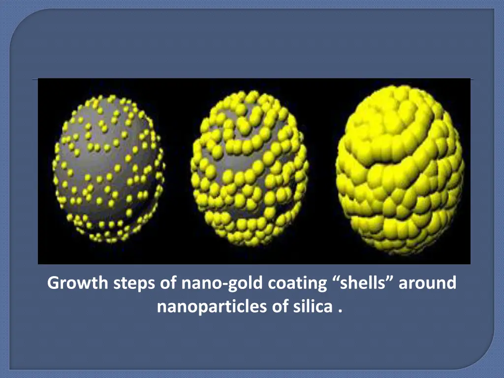 growth steps of nano gold coating shells around