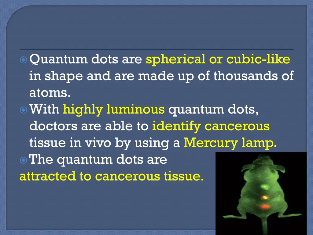 quantum dots are spherical or cubic like in shape