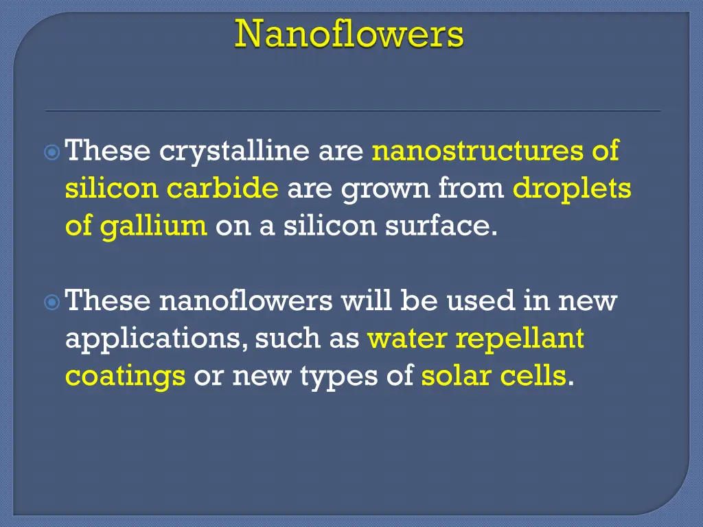 these crystalline are nanostructures of silicon