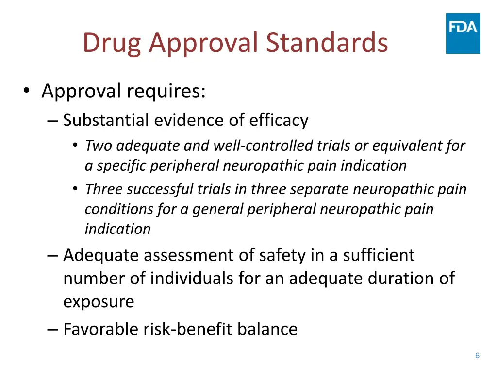 drug approval standards