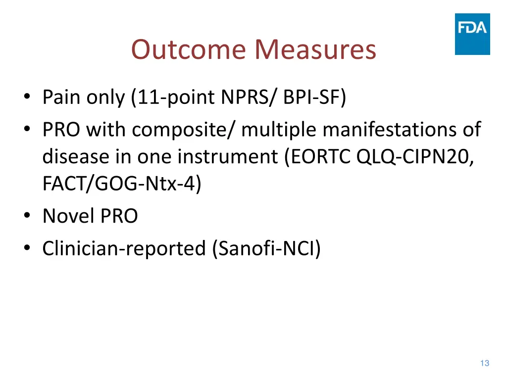 outcome measures