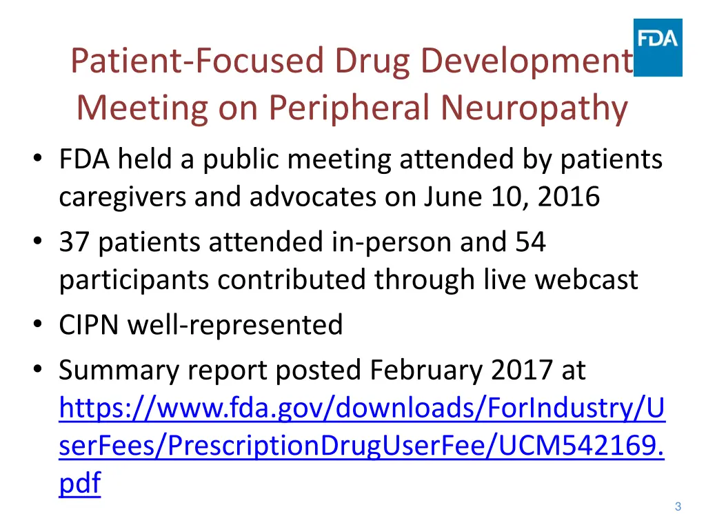 patient focused drug development meeting