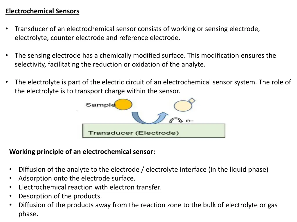 electrochemical sensors