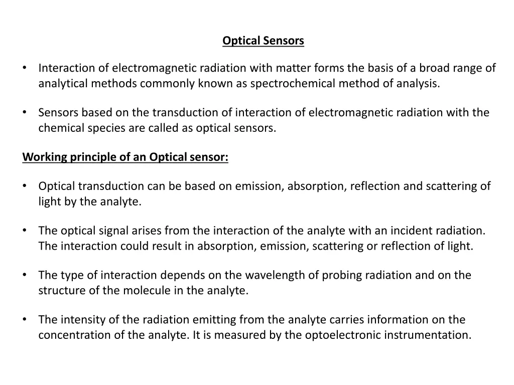optical sensors