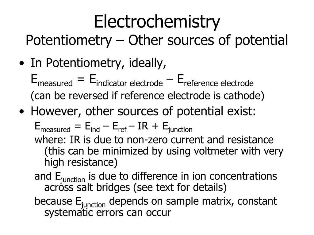 electrochemistry