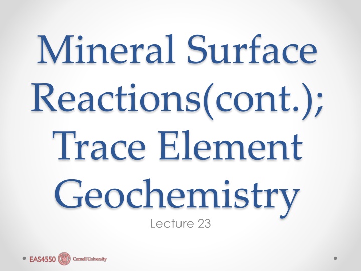 mineral surface reactions cont trace element