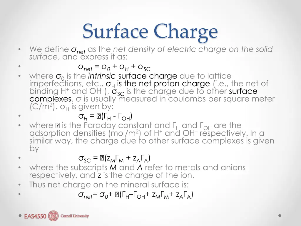 surface charge we define net as the net density
