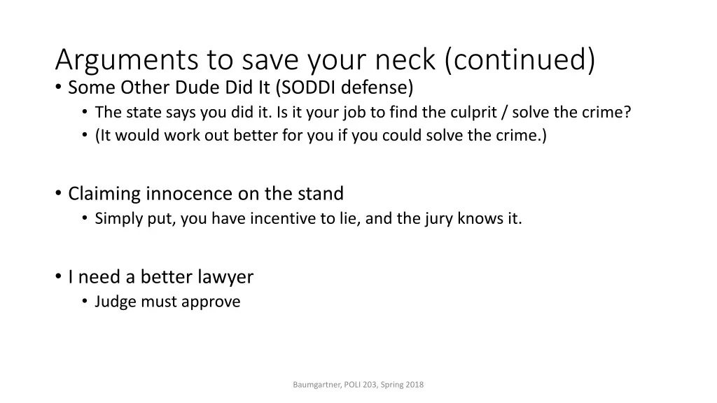 arguments to save your neck continued some other