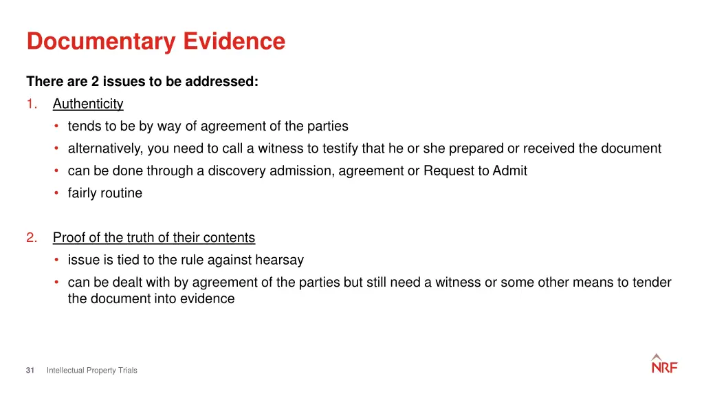documentary evidence