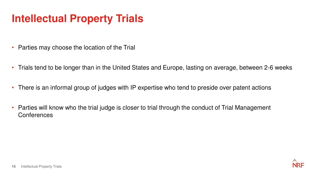 intellectual property trials 1