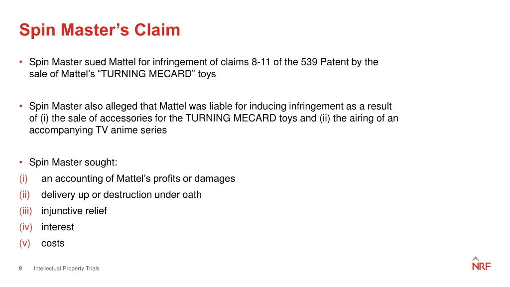 spin master s claim