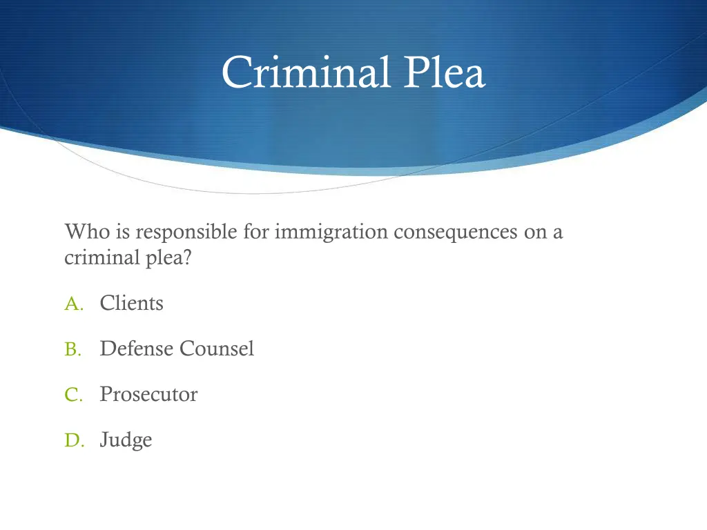criminal plea