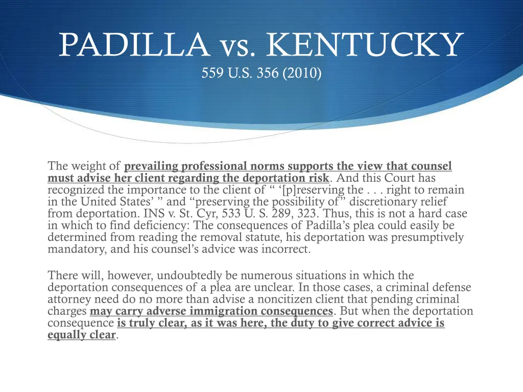 padilla vs kentucky 559 u s 356 2010