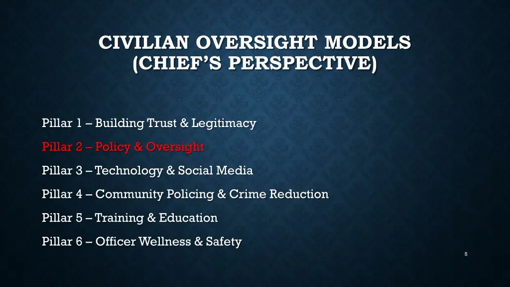 civilian oversight models chief s perspective 3