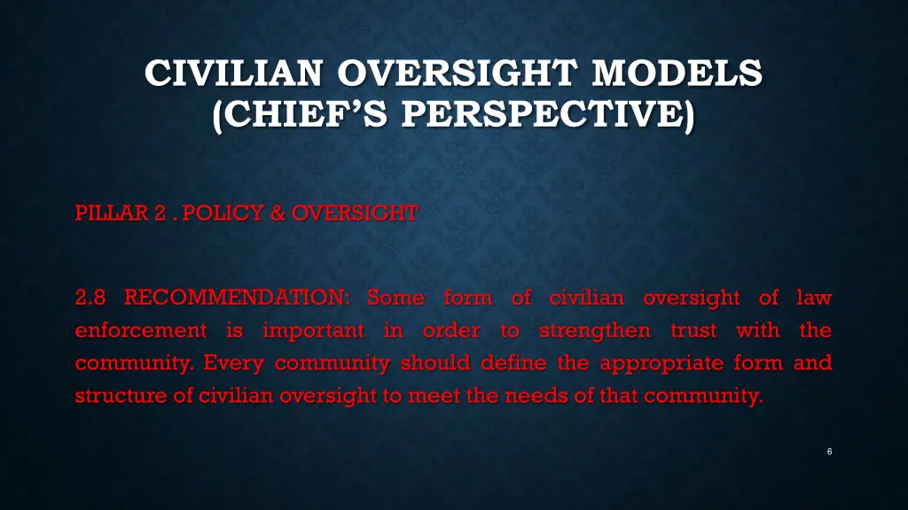 civilian oversight models chief s perspective 4