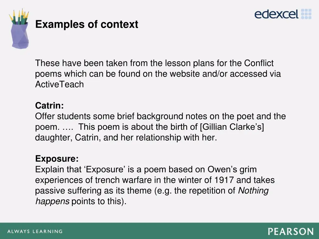 examples of context