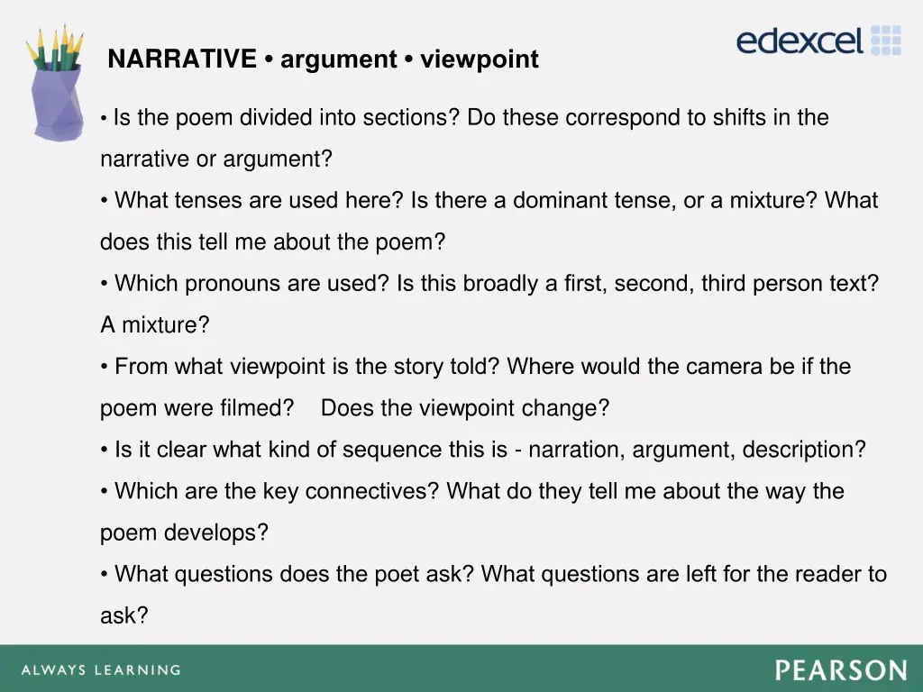 narrative argument viewpoint