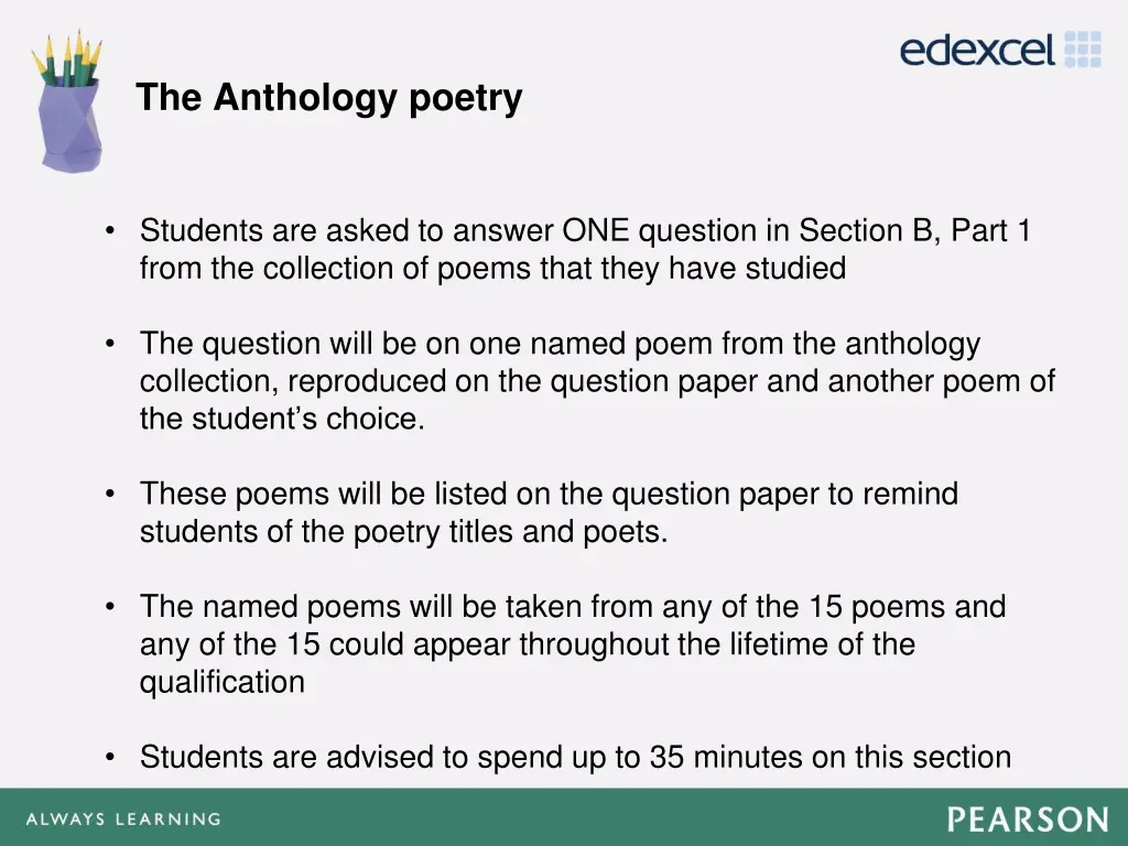 the anthology poetry