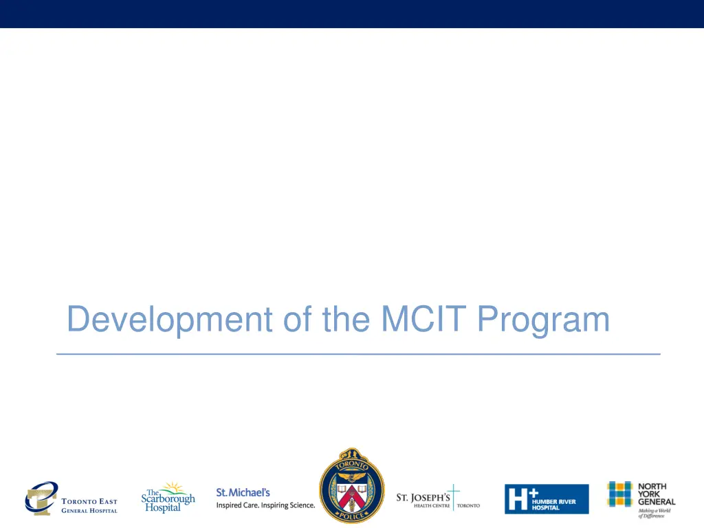 development of the mcit program