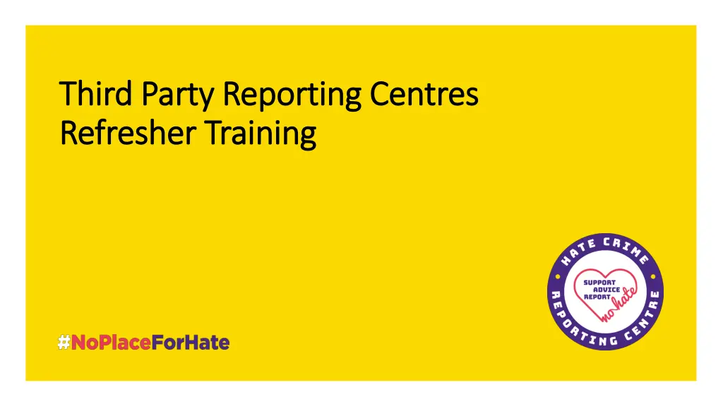 third party reporting centres third party