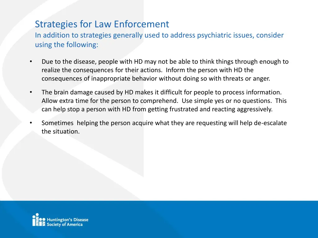 strategies for law enforcement in addition