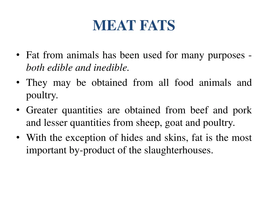meat fats