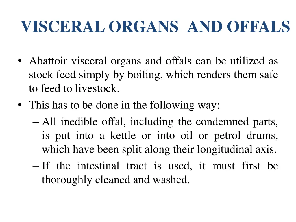 visceral organs and offals