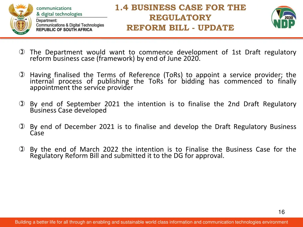 1 4 business case for the regulatory reform bill