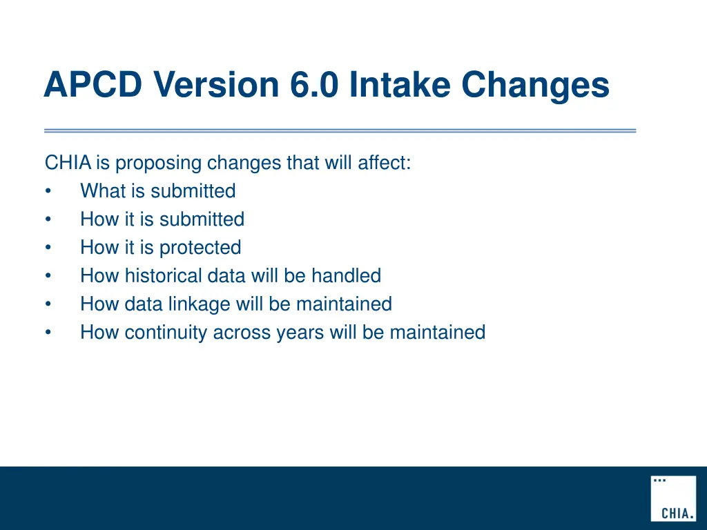 apcd version 6 0 intake changes 1