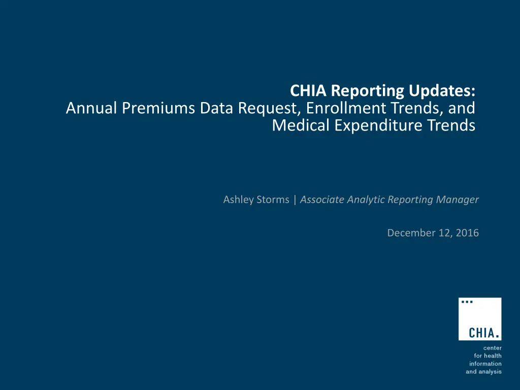 chia reporting updates