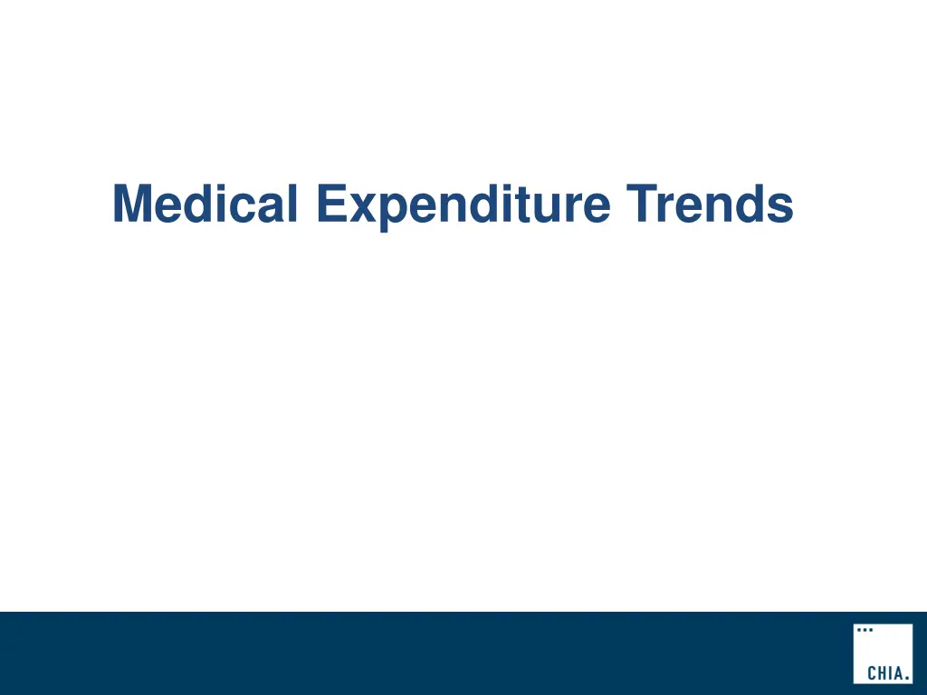 medical expenditure trends