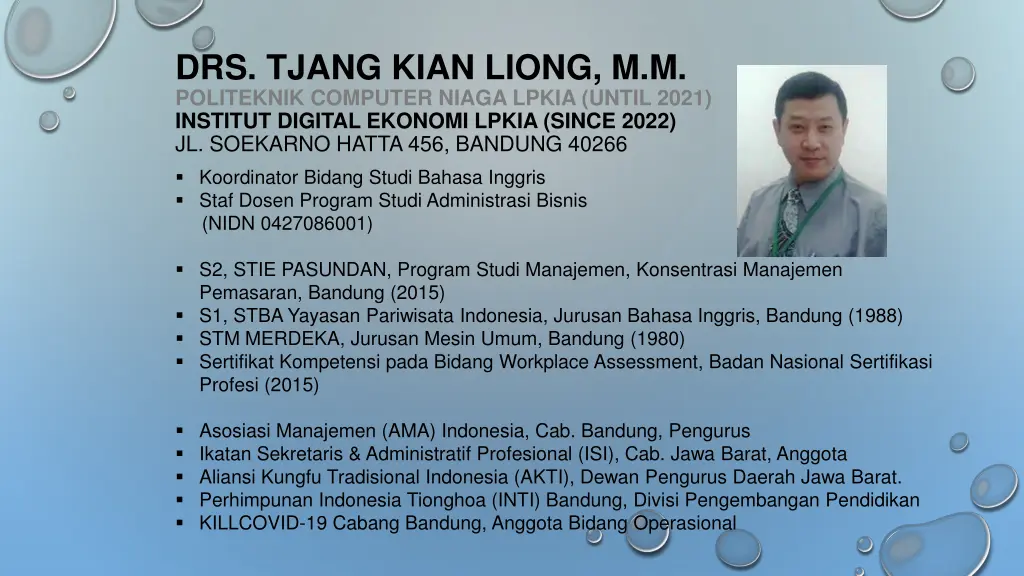 drs tjang kian liong m m politeknik computer