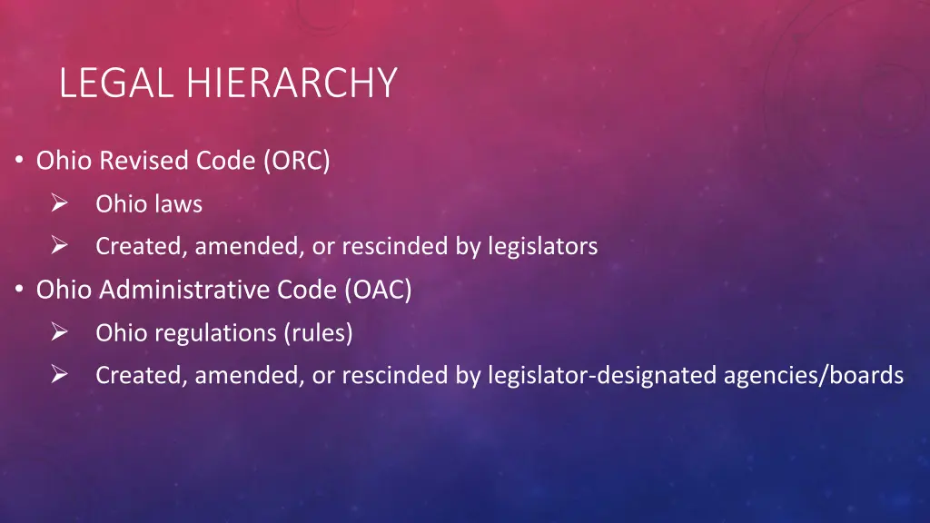 legal hierarchy