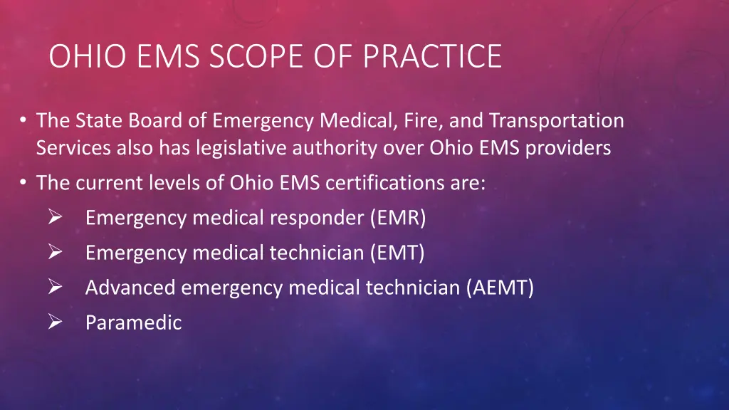 ohio ems scope of practice 1