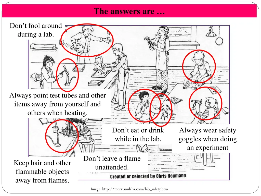 the answers are