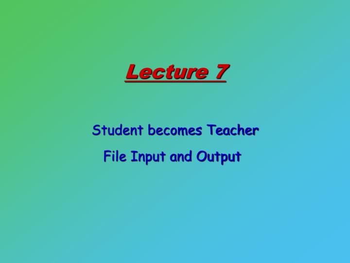 lecture 7