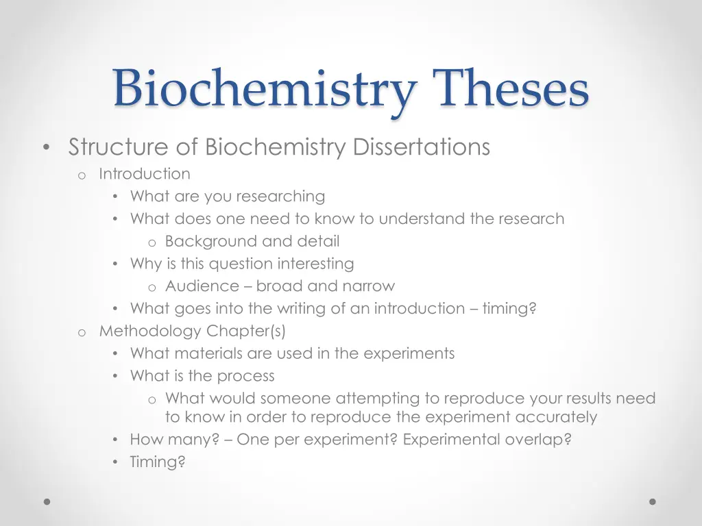 biochemistry theses structure of biochemistry