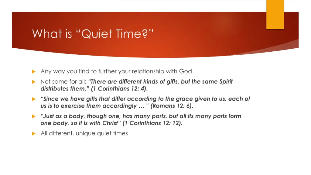 what is quiet time