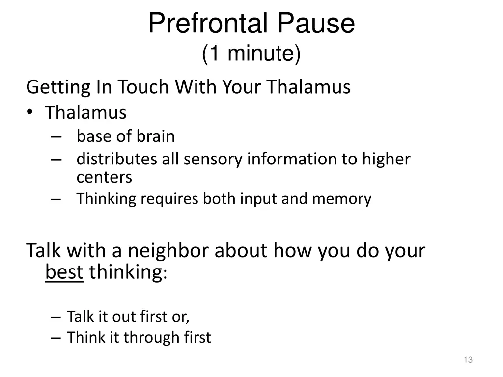 prefrontal pause 1 minute 1