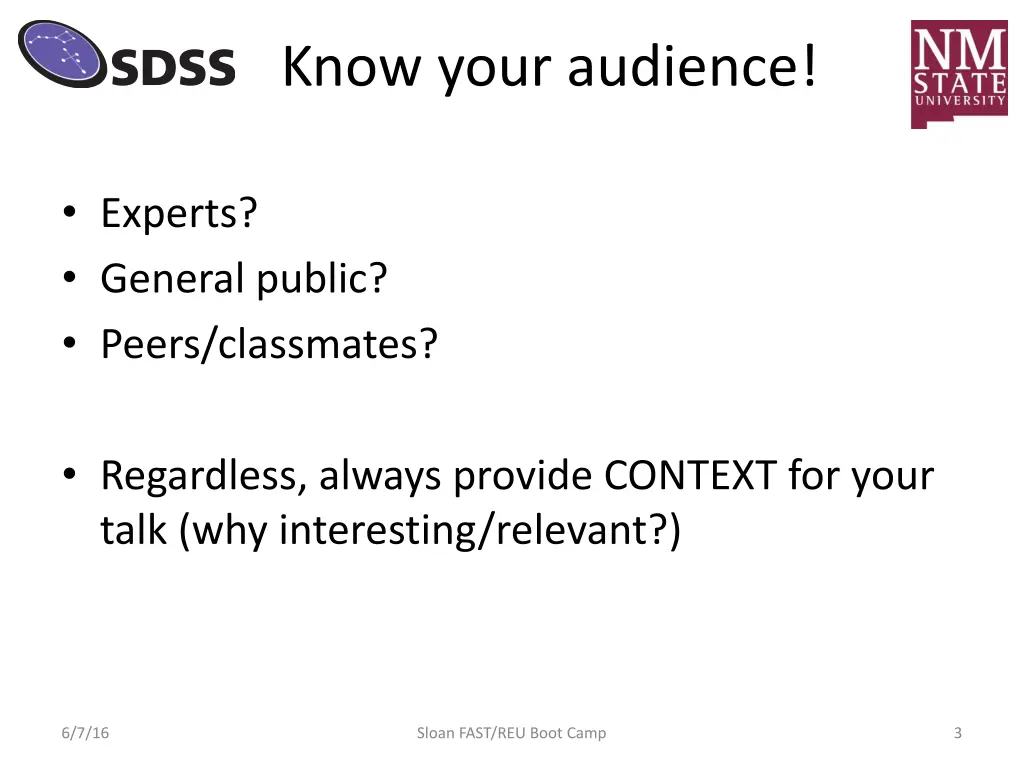 know your audience