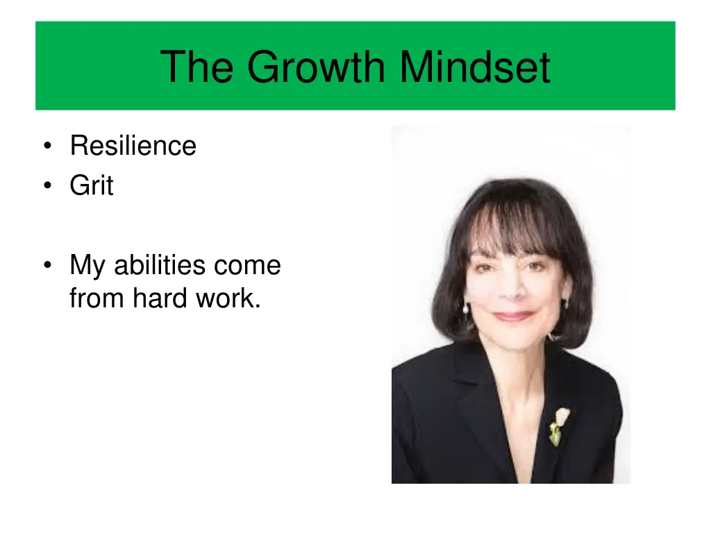 the growth mindset