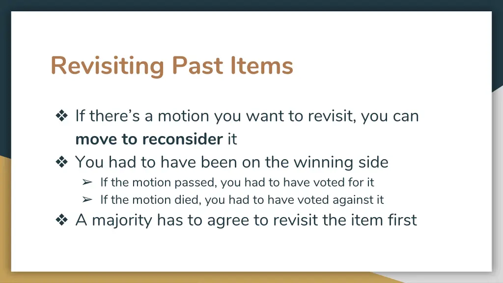 revisiting past items