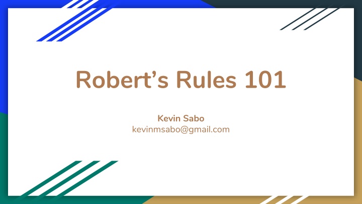 robert s rules 101