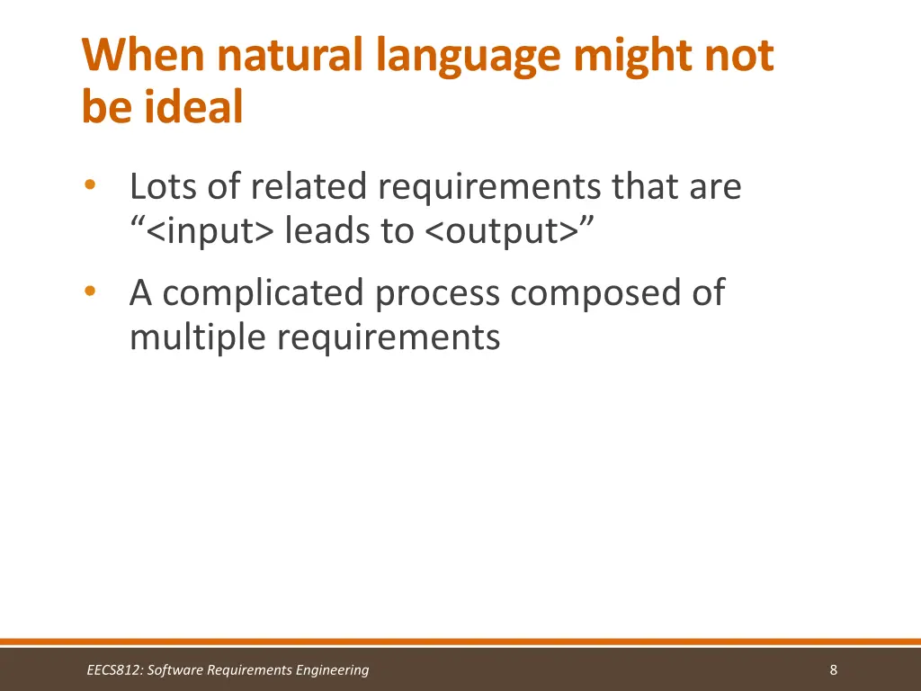 when natural language might not be ideal