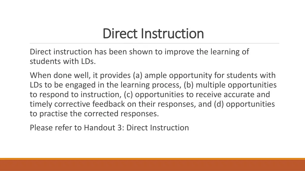 direct instruction direct instruction