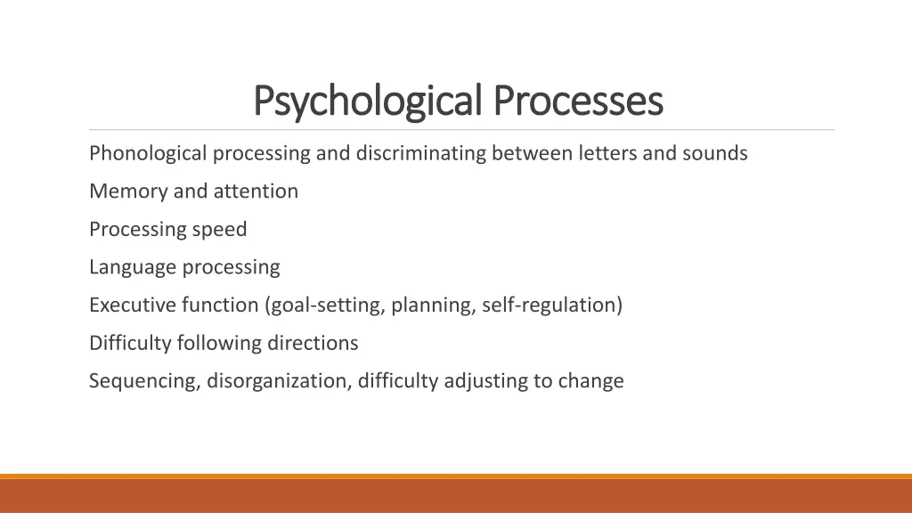 psychological processes psychological processes