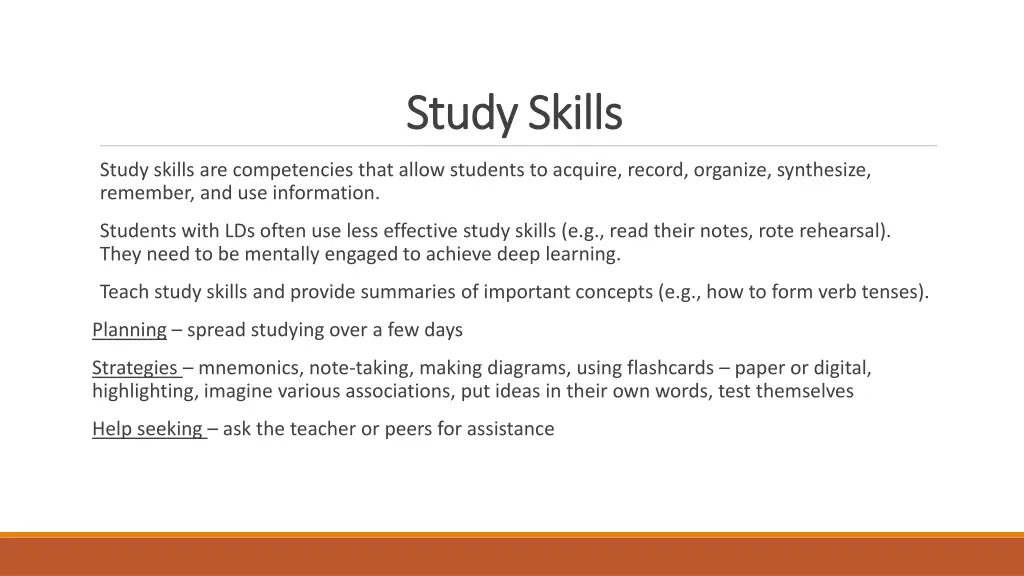 study skills study skills