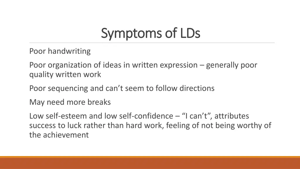 symptoms of lds symptoms of lds