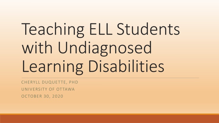 teaching ell students with undiagnosed learning