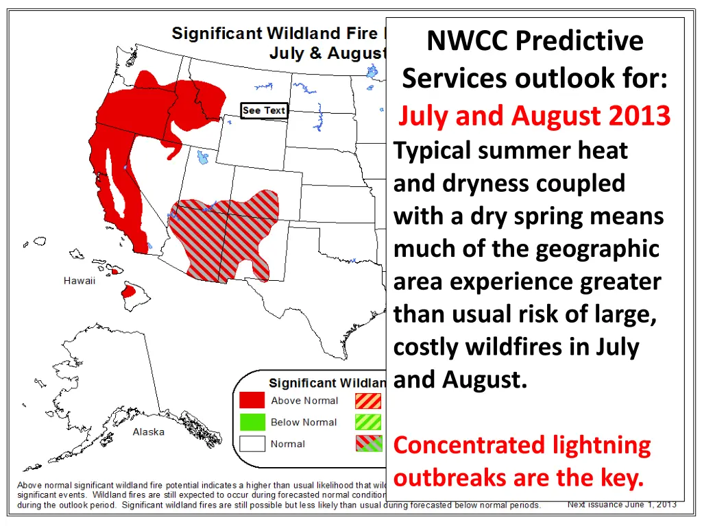 nwcc predictive services outlook for july